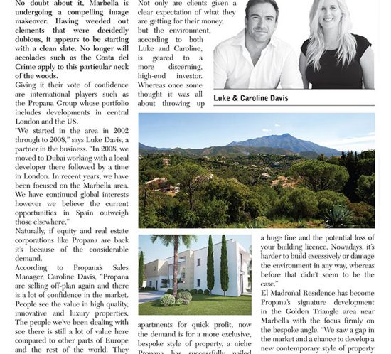 "Propana Group is carving a niche at the top end of an upwardly mobile market" - The Daily Telegraph (July 2016)